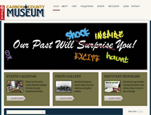 Tablet Screenshot of carboncountymuseum.org